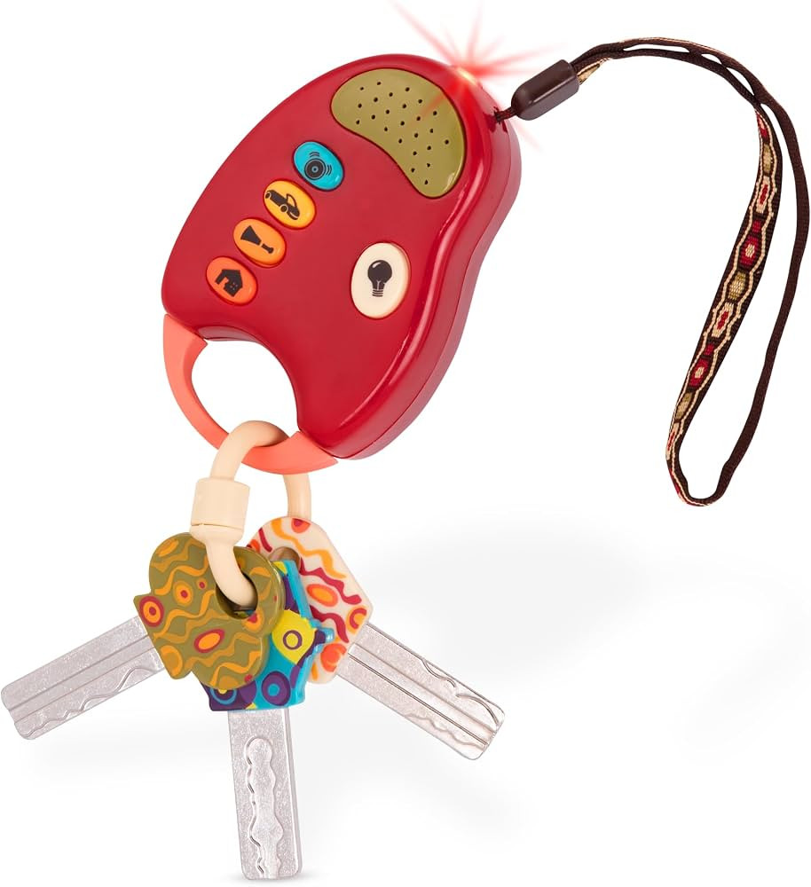 B. toys – Toy Car Keys with Lights & Sounds – FunKeys – Interactive Baby Toy for Toddlers ... | Amazon (US)