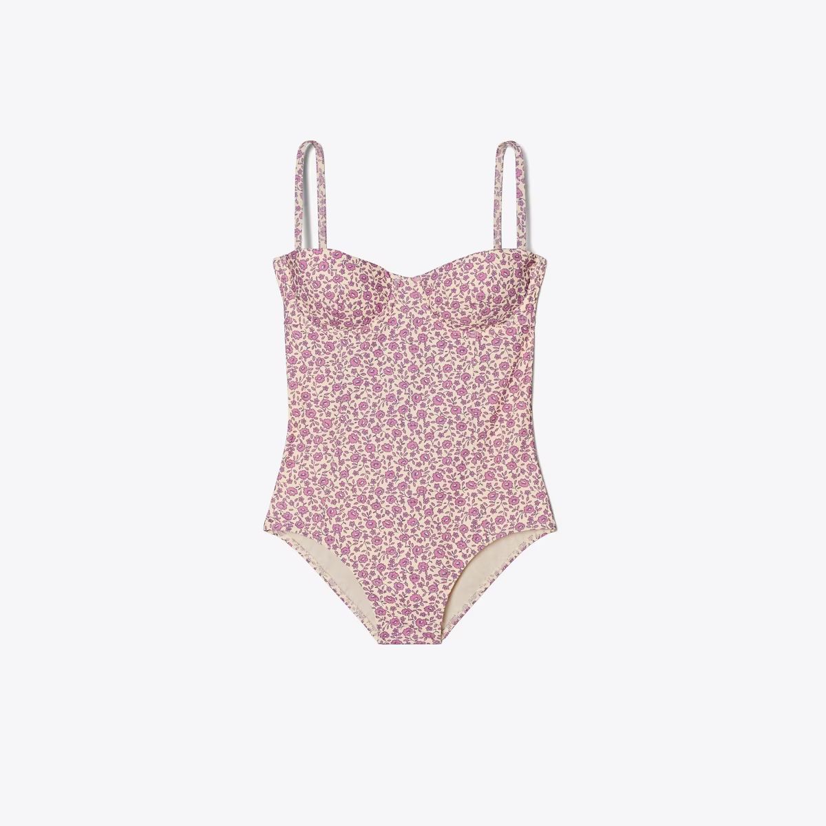 Woven Underwire One-Piece Swimsuit: Women's Designer One Pieces | Tory Burch | Tory Burch (US)