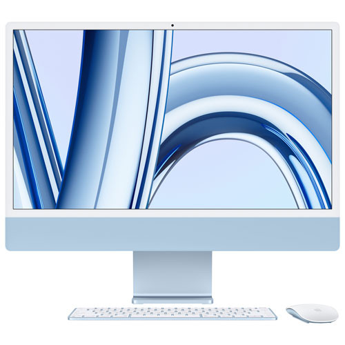 Apple iMac 24" (Fall 2023) - Blue (Apple M3 Chip / 10-Core GPU / 512GB SSD / 8GB RAM) - English | Best Buy Canada