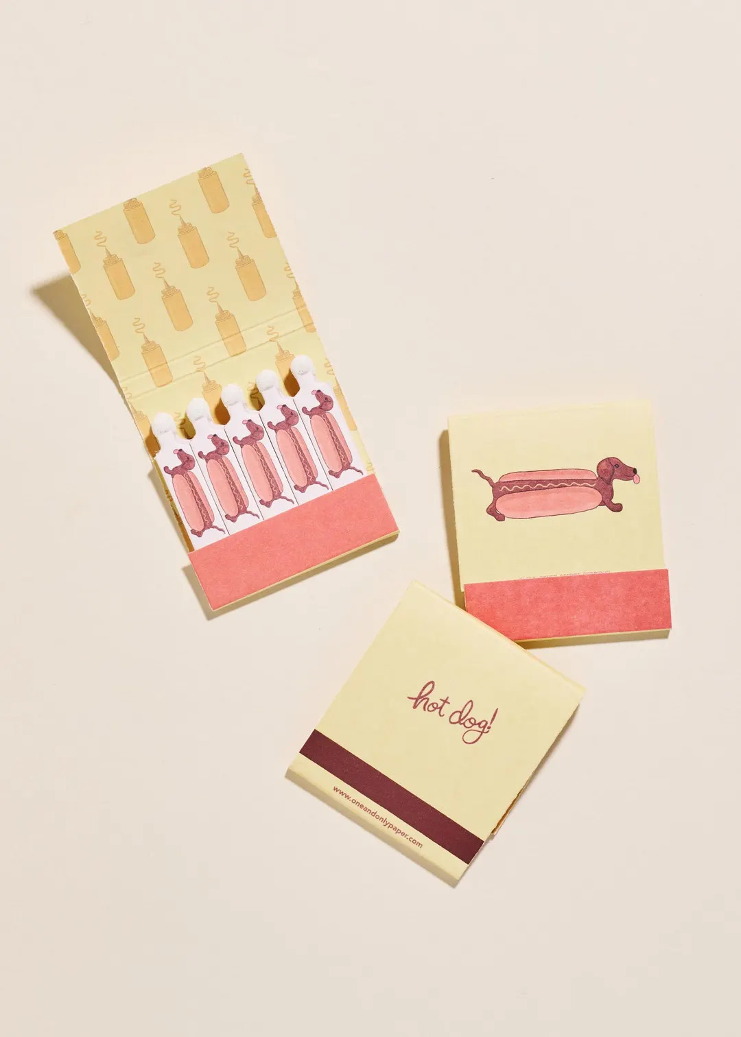 Hot Dog Printed 10 Stem Matchbook | Etsy (Global)
