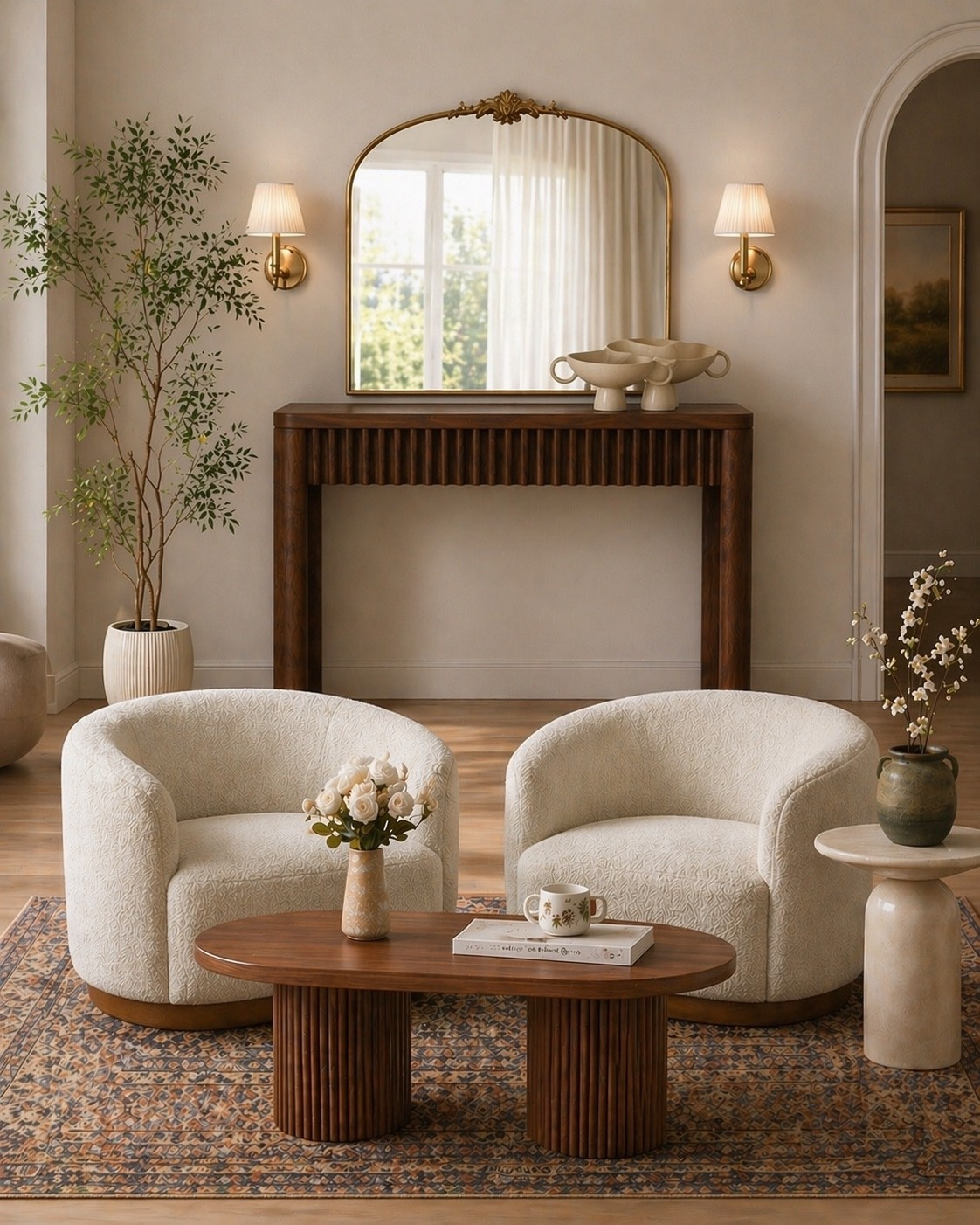 Soft neutrals, warm wood, and pieces that just work together 🤍 everything here is from Wayfair.

#LTKHome #LTKSaleAlert