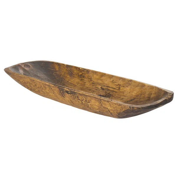 Bellicent Wood Oval Rustic Decorative Bowl | Wayfair Professional