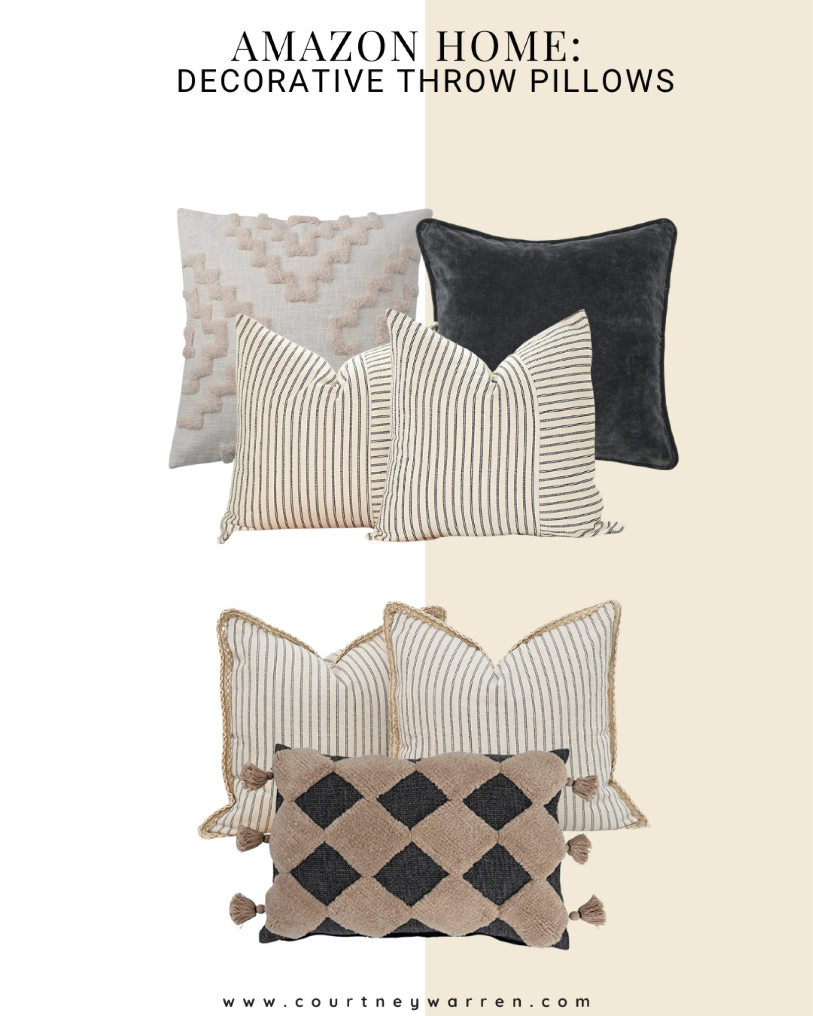 Amazon home: decorative throw pillows 

Throw pillows 
Amazon home 
Amazon finds
Home decor 

#LTKSeasonal #LTKstyletip #LTKunder50