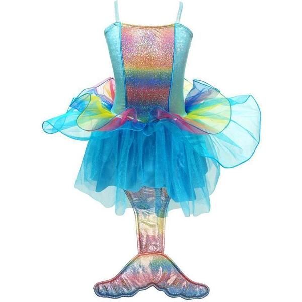 Mermaid Princess Dress, Multi Blue | Maisonette