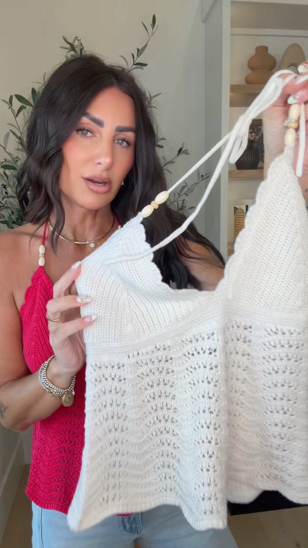 Crochet beaded tank. Size small 

#LTKootd