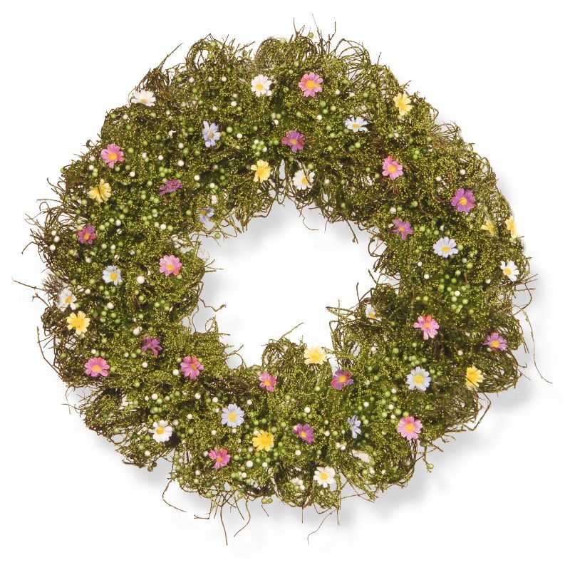 Artificial Spring Flower Wreath 19" - National Tree Company | Target