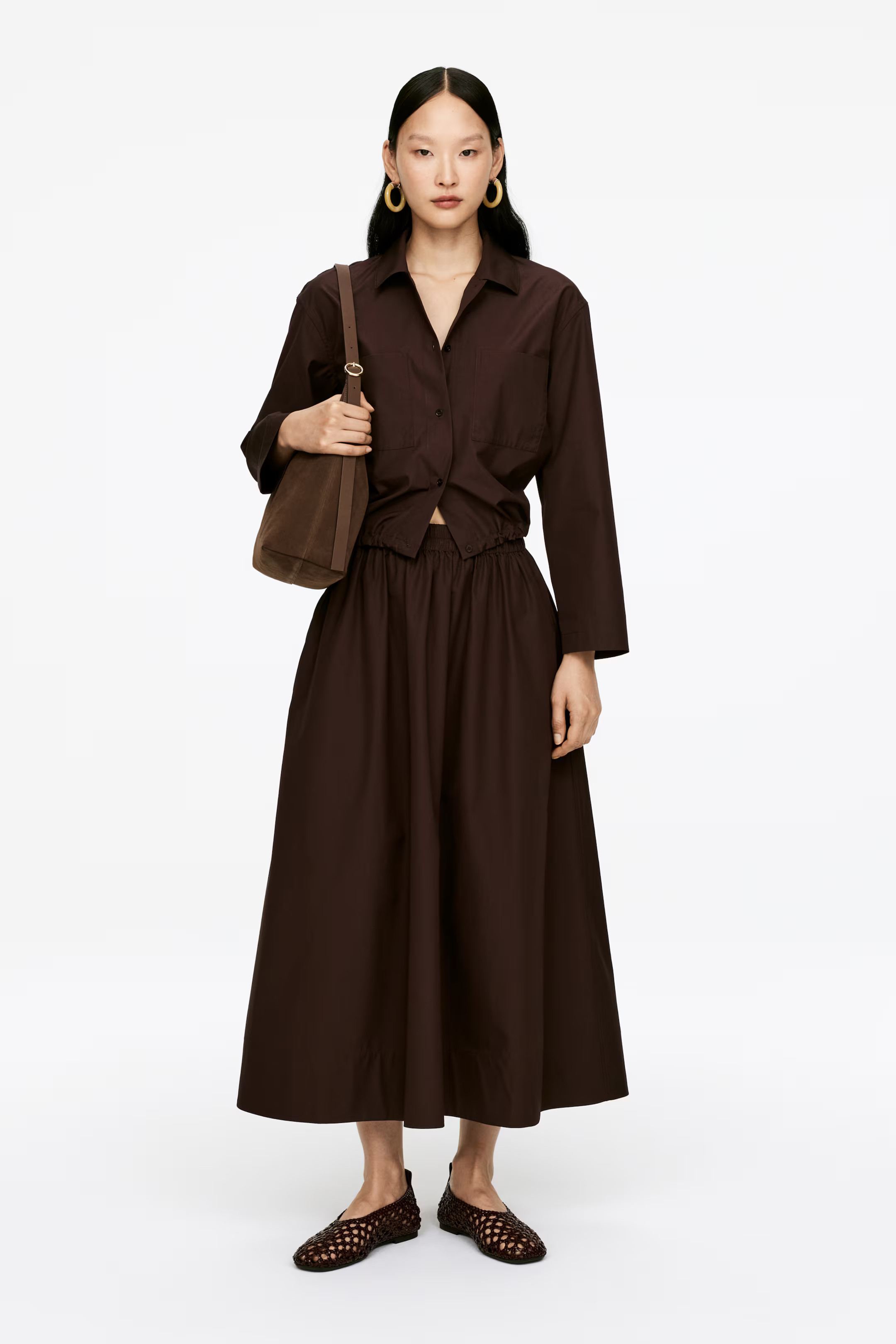 Rock aus Baumwoll-Popeline | H&M (DE, AT, CH, NL, FI)