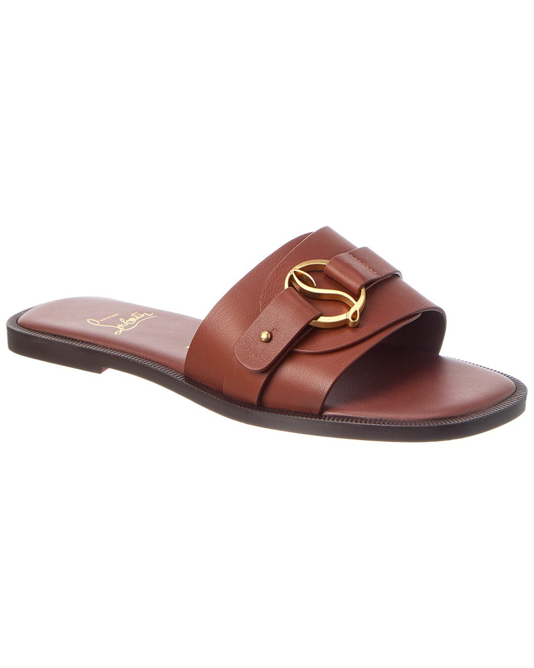 Christian Louboutin Roma Leather Mule | Gilt & Gilt City