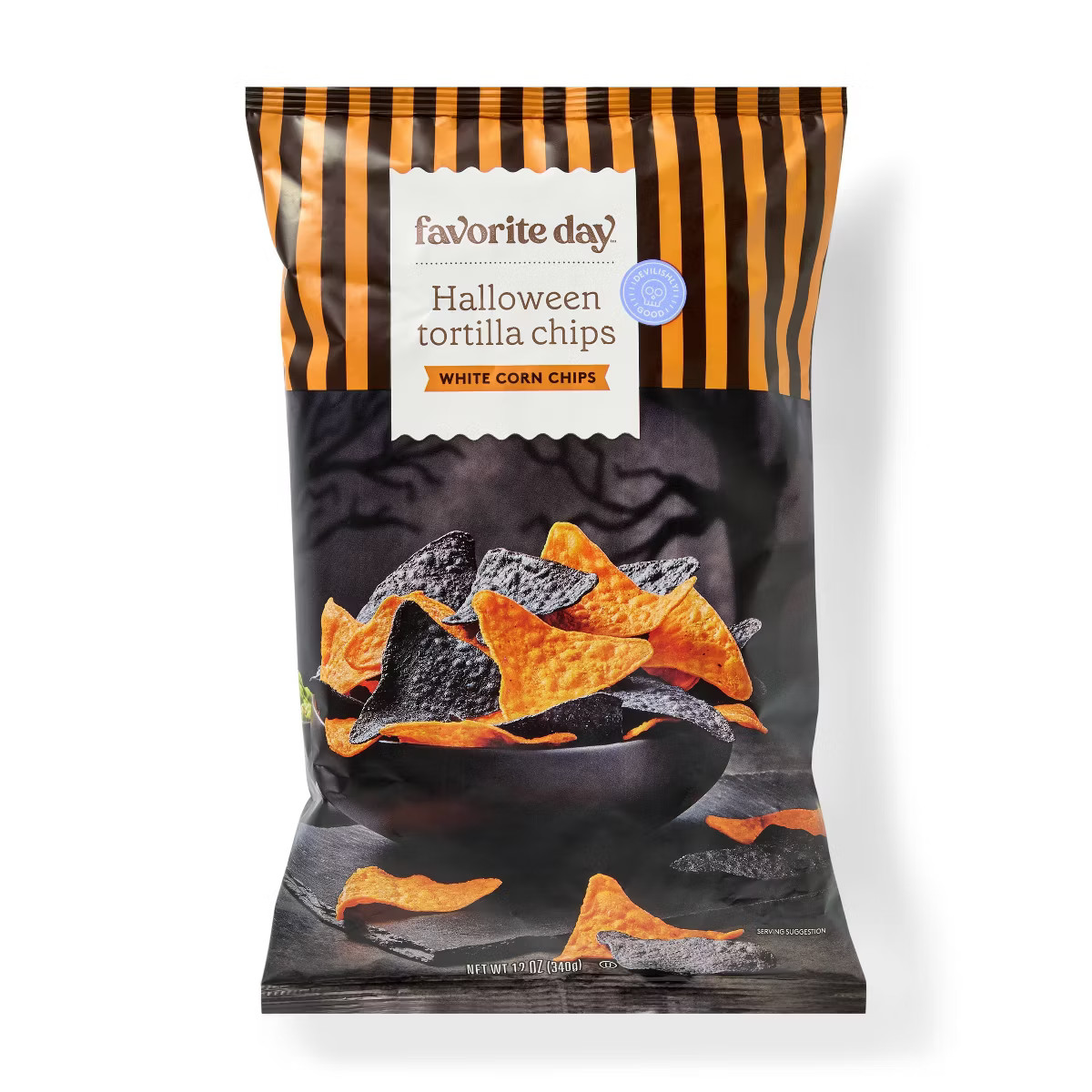 Halloween Orange and Black Triangle Tortilla Chips - 12oz - Favorite Day™ | Target