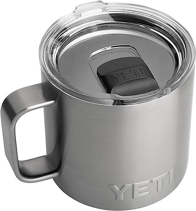 YETI Rambler 14 oz Mug, Vacuum Insulated, Stainless Steel with MagSlider Lid, Stainless | Amazon (US)