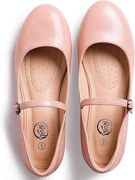 Trary Mary Jane Ballet Flats, Black Flats for Women, Ankle Strap Dressy Comfortable Flats | Amazon (US)