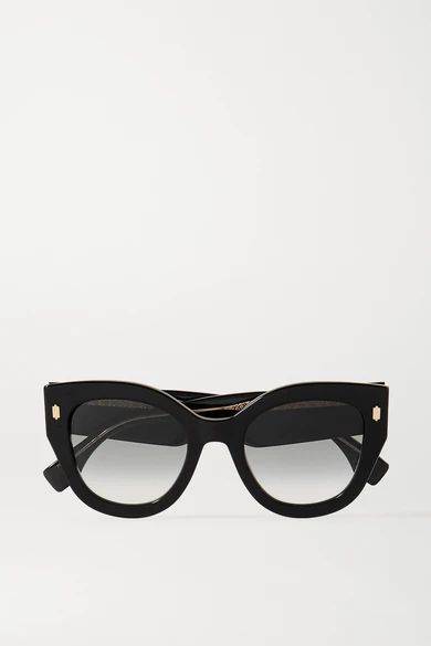 Fendi - Oversized Round-frame Acetate Sunglasses - Black | NET-A-PORTER (US)