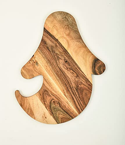Halloween Ghost Shaped Wood Cutting Board for Kitchen, Charcuterie Platter for Cheese, Halloween Serving Boards Gift (Ghost Board- L x W 14 x 10 Inch) | Amazon (US)