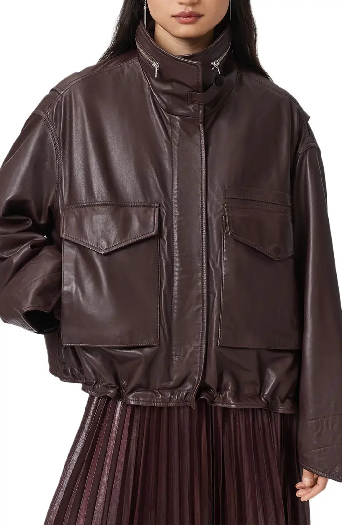 AllSaints Clay Leather Jacket | Nordstrom | Nordstrom
