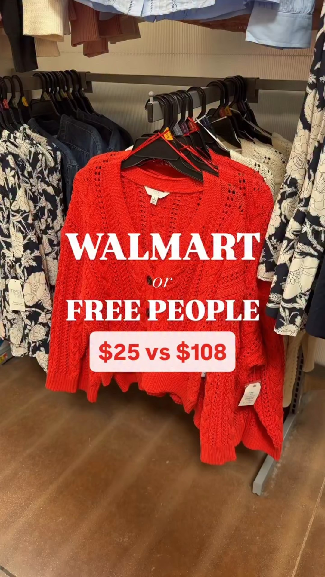 🤍 Ummmmm okay Walmart!❣️ Out here lookin like Free People! 
Don’t go spending $108 on the FP Cable Knit Cardi (like I did…) when you can get a nearly identical version for $25 at Walmart. 
This is my favorite Walmart purchase of Spring! I’ve already worn mine a ton. 🤍🍒

Size: S / TTS / 5’5” / 120lbs 

https://liketk.it/5SGoX