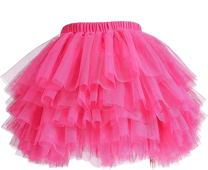 Baby Girls' Tutu Skirt Toddler 6 Layered Tulle Tutus 1-8T | Amazon (US)