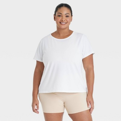Women's Essential Crewneck Short Sleeve T-Shirt - All In Motion™ White 2X | Target