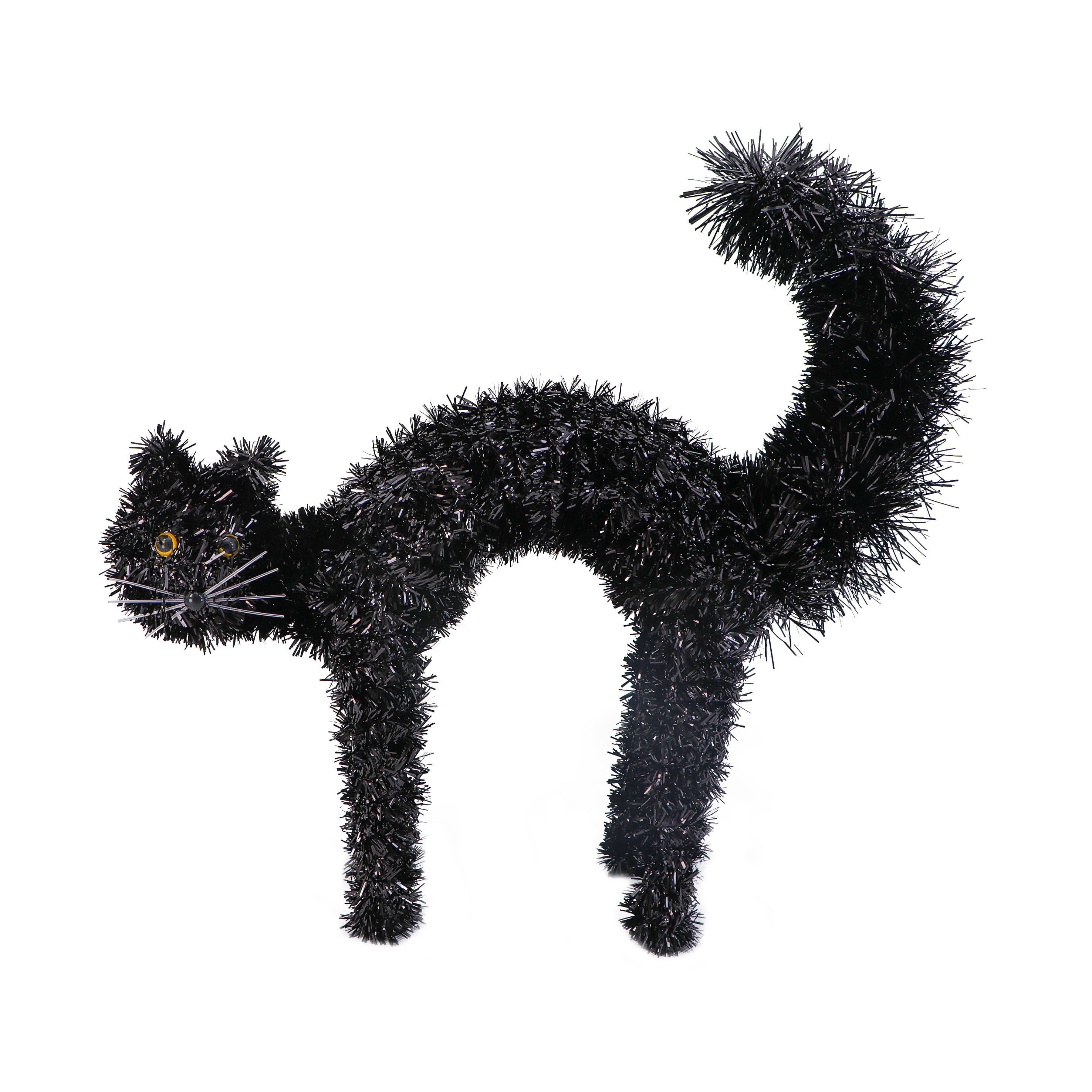 16" Black Tinsel Cat by Ashland® - Walmart.com | Walmart (US)