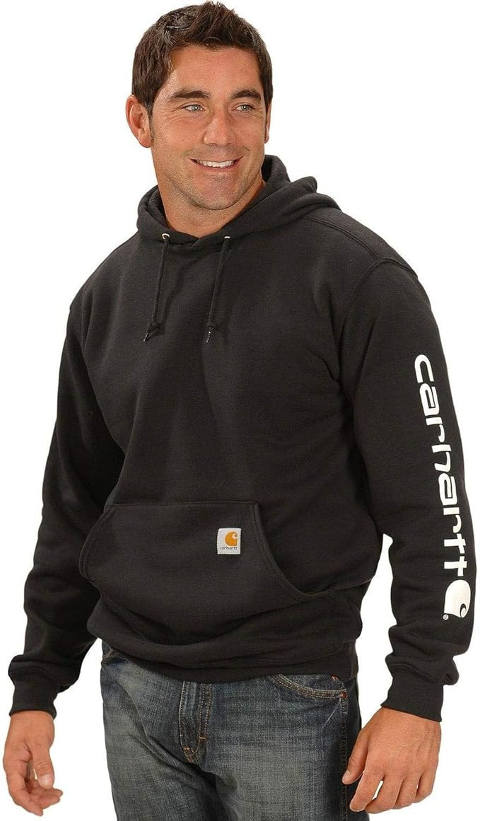 Carhartt Men's Loose Fit Midweight Logo Sleeve Graphic Sweatshirt | Amazon (US)