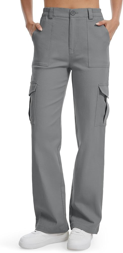 SEVEGO Tall Women's 32/34/36 Inseam Cargo Pants Straight Leg Casual Relaxed Work Trousers Streetw... | Amazon (US)