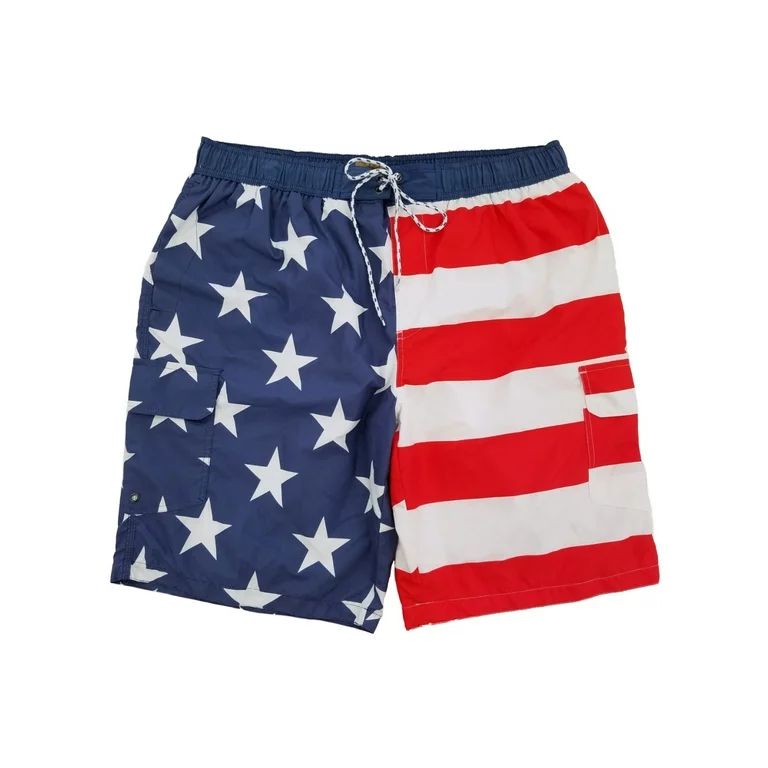 Mens American Flag USA Patriotic Cargo Swim Trunks Swim Shorts Board Shorts 4XL - Walmart.com | Walmart (US)