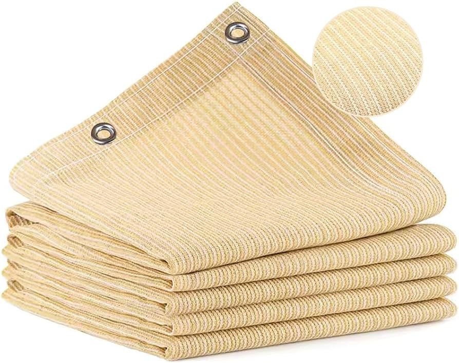 2,4X6M Schattennetz 200g/m\u00b2 Beige, 90% UV-Schutz Sonnenschutz Schattiernetz wetterfest, atmu... | Amazon (DE)