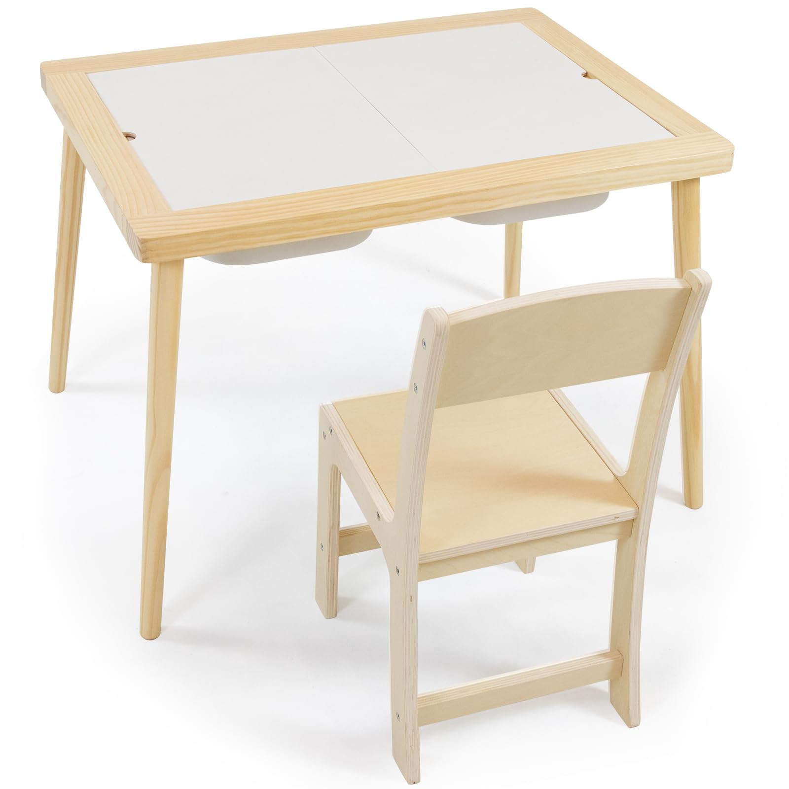 Sensory Table with 3 Storage Bins and Wooden Chair, Kid's Table Indoor for Toddler 1-5 | Amazon (CA)