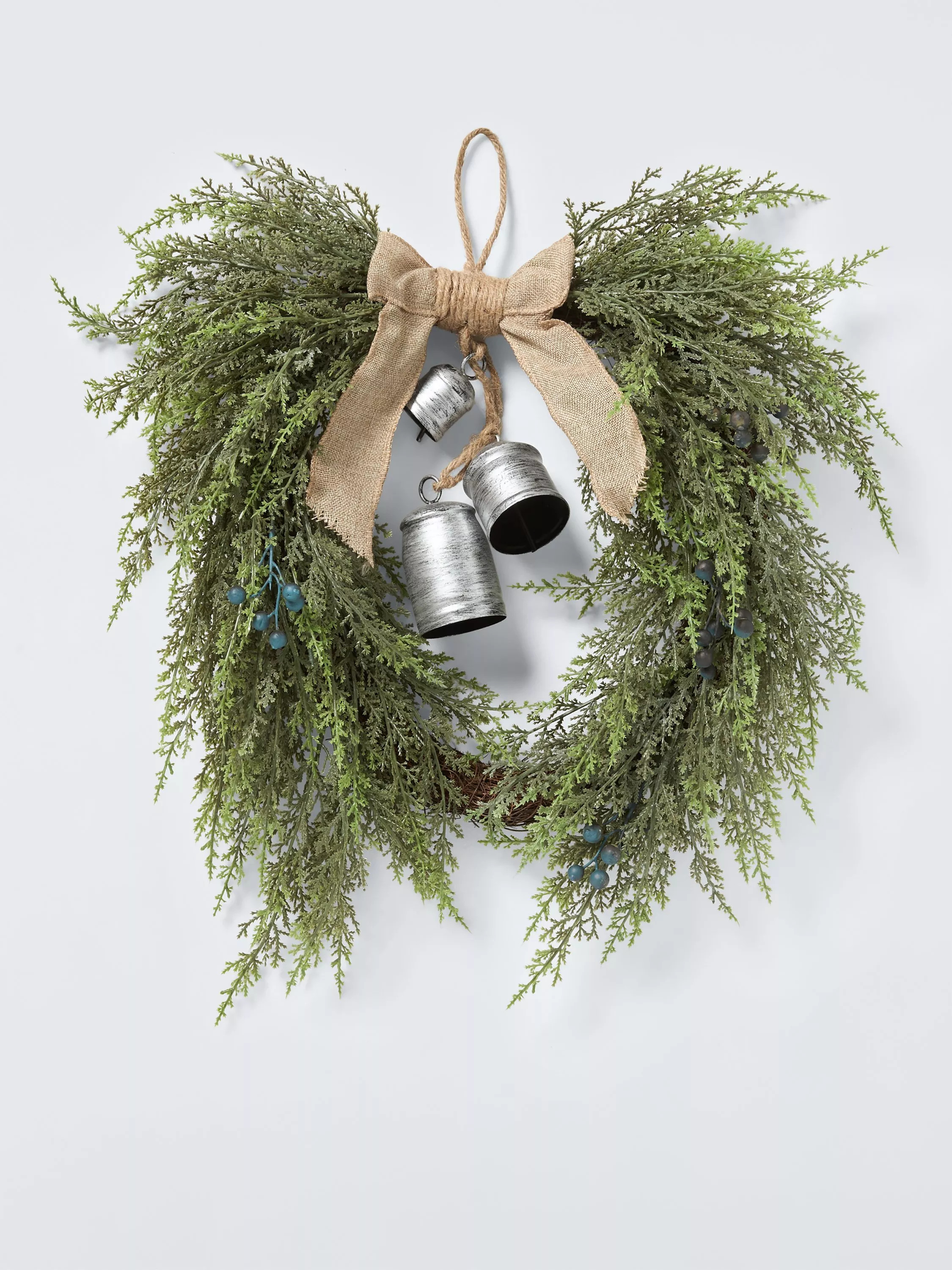 John Lewis Heart Shaped Wreath, 55cm | John Lewis (UK)