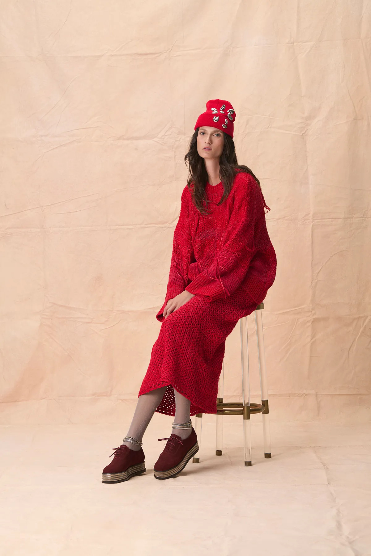 Tricot Seda Rustica Vermelho Paula Raia - Vermelho - Gallerist | Moda Autoral e Contemporânea | Gallerist (BR)