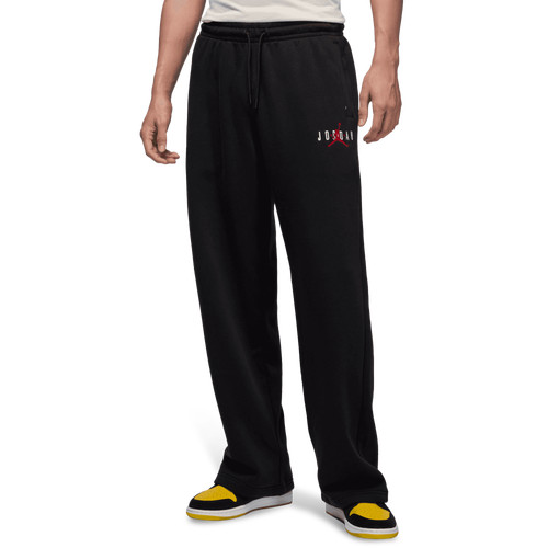 Jordan Mens Jordan Brooklyn Oversize Stretch Pants - Mens Black/Gym Red | Foot Locker (US)