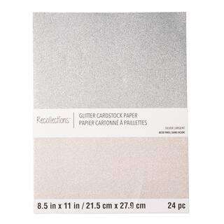Silver Glitter 8.5" x 11" Cardstock Paper by Recollections™ 24 Sheets | Michaels® | Michaels Stores