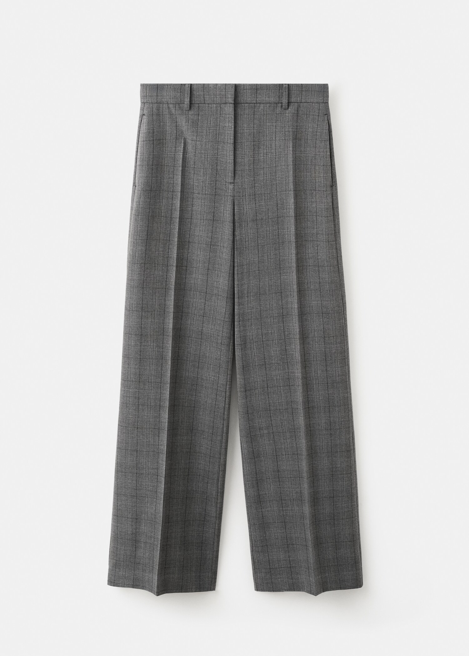 Wide leg check suit trousers | Mango (US/MX/AU)