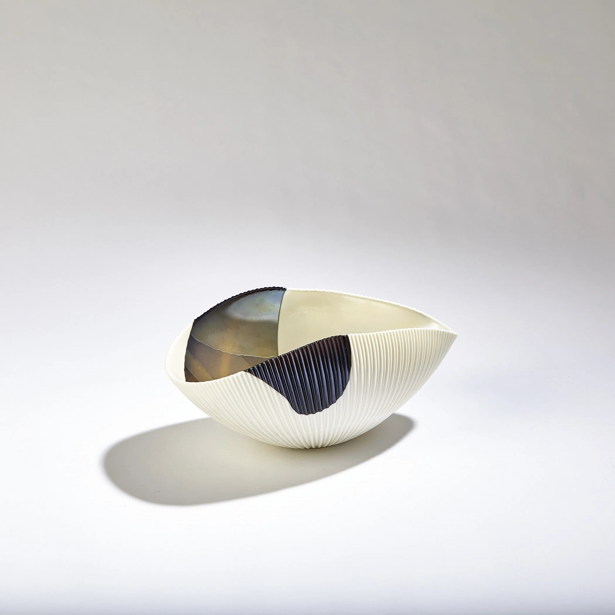 Pleated Bowl-Bronze Stripe | Wayfair North America