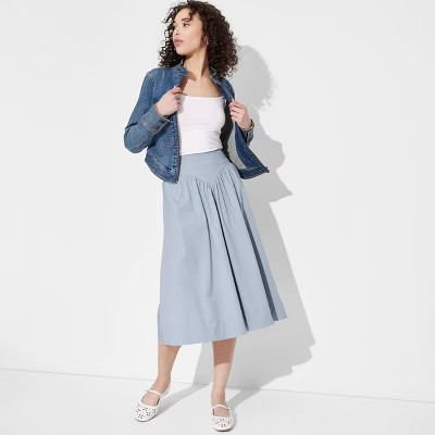 Women's Basque Waist Midi Skirt - Wild Fable™ | Target