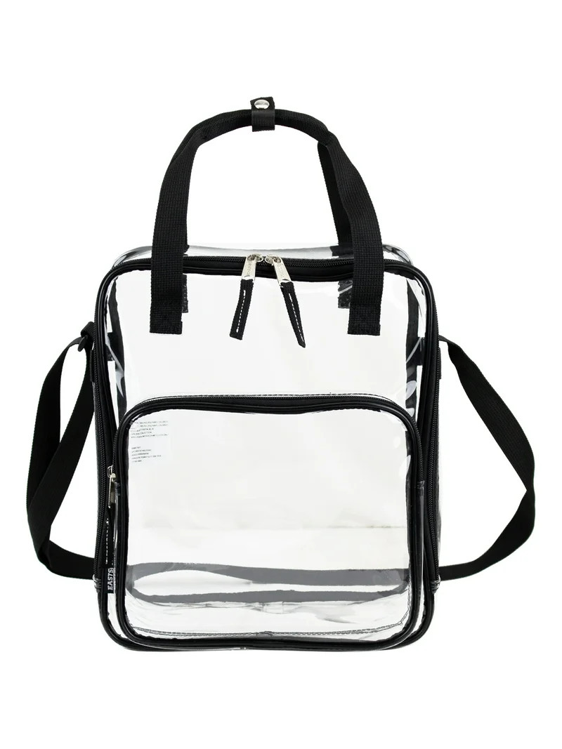 Eastsport Unisex Clear Double Handle Stadium Approved Tote, Black Trim | Walmart (US)