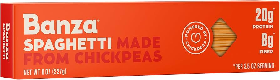 Banza Spaghetti Pasta from Chickpeas - Gluten Free, High Protein, and Lower Carb Protein Spaghett... | Amazon (US)