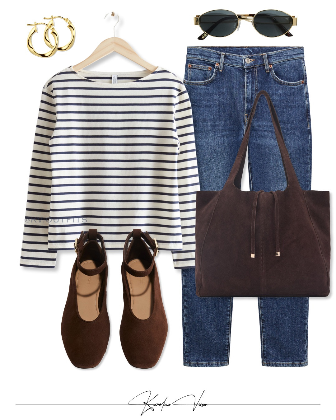 OOTD Casual stripes & denim 💙🤍 

Breton stripe top, blue slim fit jeans, brown suede ballet pumps, brown suede bag. 

Top - &OtherStories
Jeans - Mango
Shoes - H&M
Bag - Mango
Sunglasses - H&M

Tags: breton striped long sleeve top &otherstories blue slim fit jeans claudia mango brown suede shopper bag brown suede ballet pumps h&m casual style casualwear everyday outfit summer outfit 

#LTKsummer #LTKAroundTheWorld #LTKstyletip
