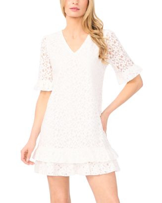 Lace V Neck Shift Dress | Bloomingdale's (US)