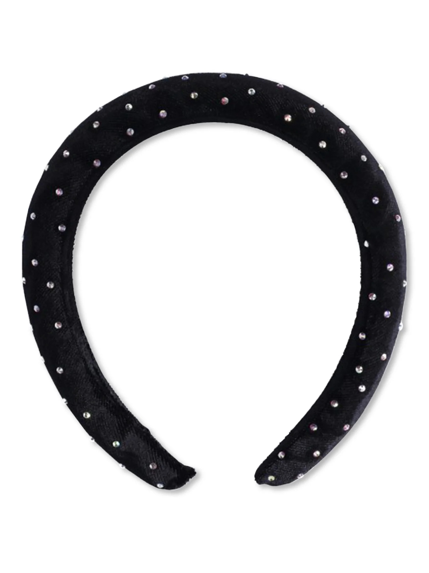 Time and Tru Women’s Embellished Velvet Headband, Black - Walmart.com | Walmart (US)