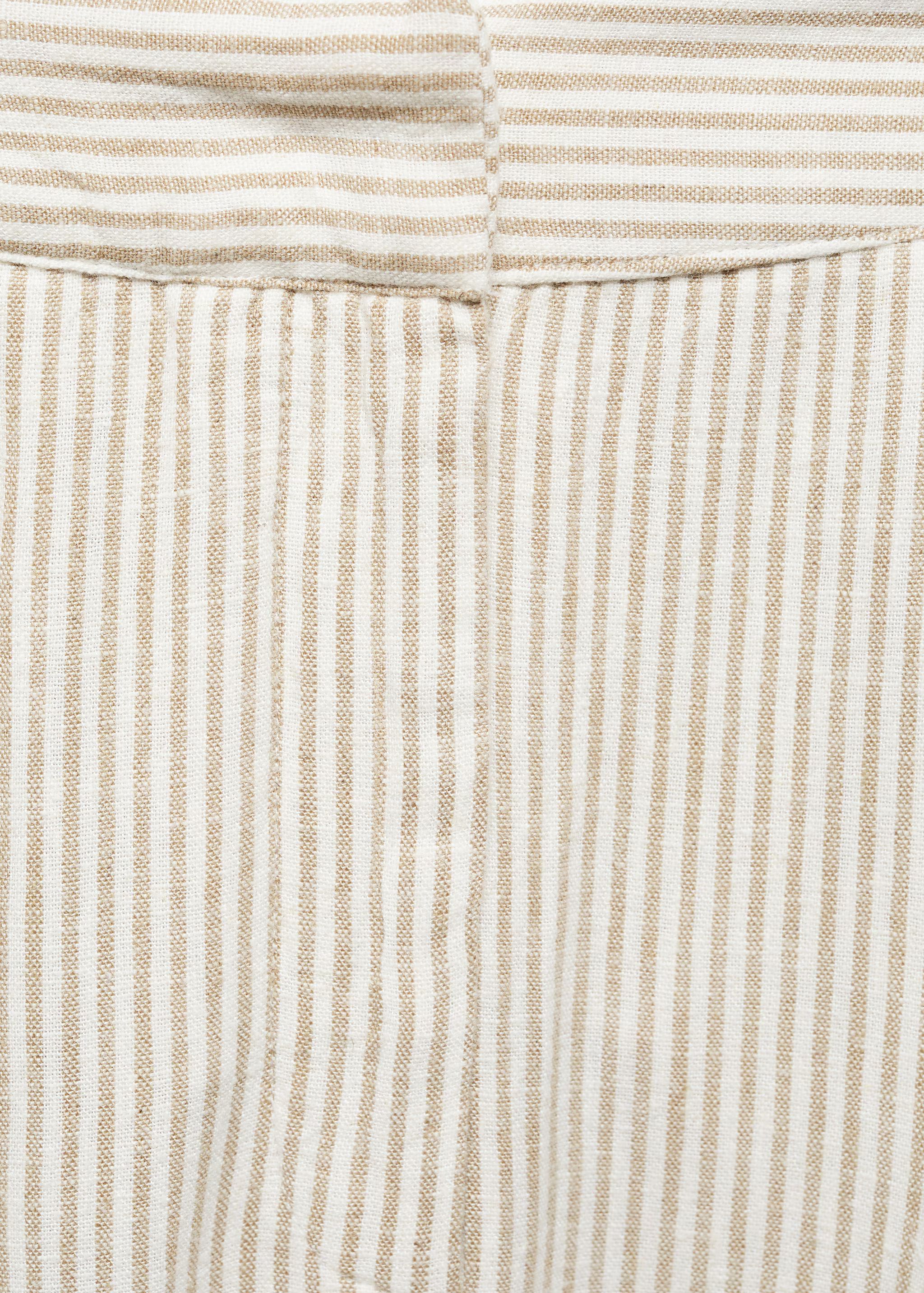 Striped linen suit pants | MANGO (US)