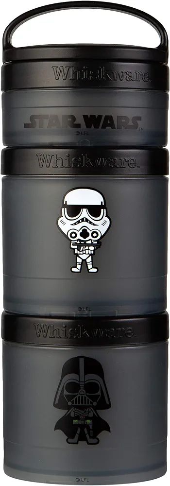 Whiskware Star Wars Snack Containers for Toddlers and Kids, 3 Stackable Snack Cups for School and... | Amazon (US)