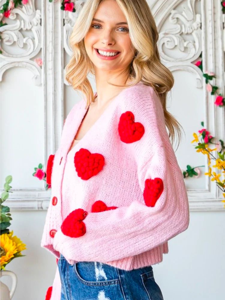 Love is in the Air Heart Cardigan | Confête