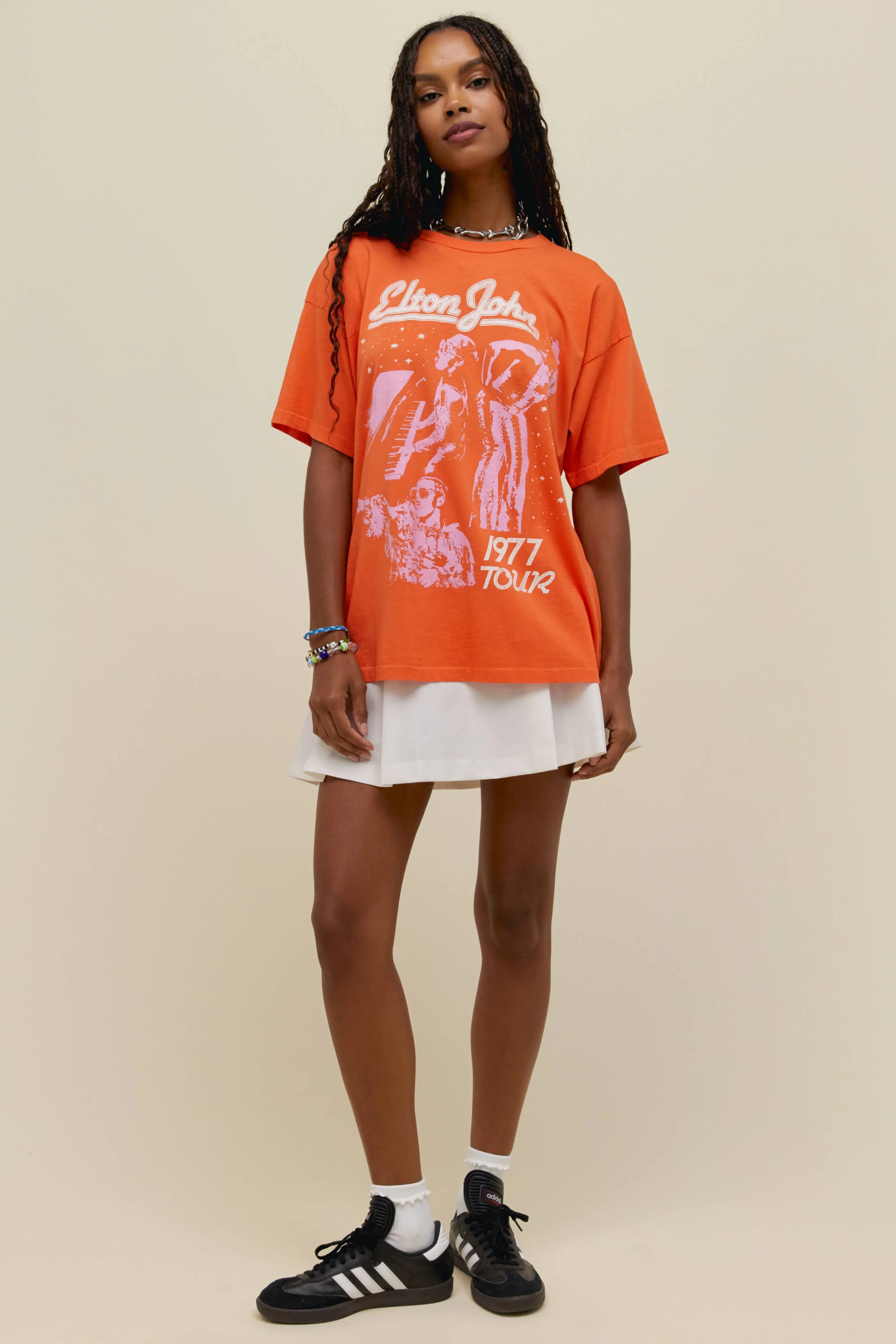 Elton John 1977 Tour Merch Tee in Tiger Lily | Daydreamer