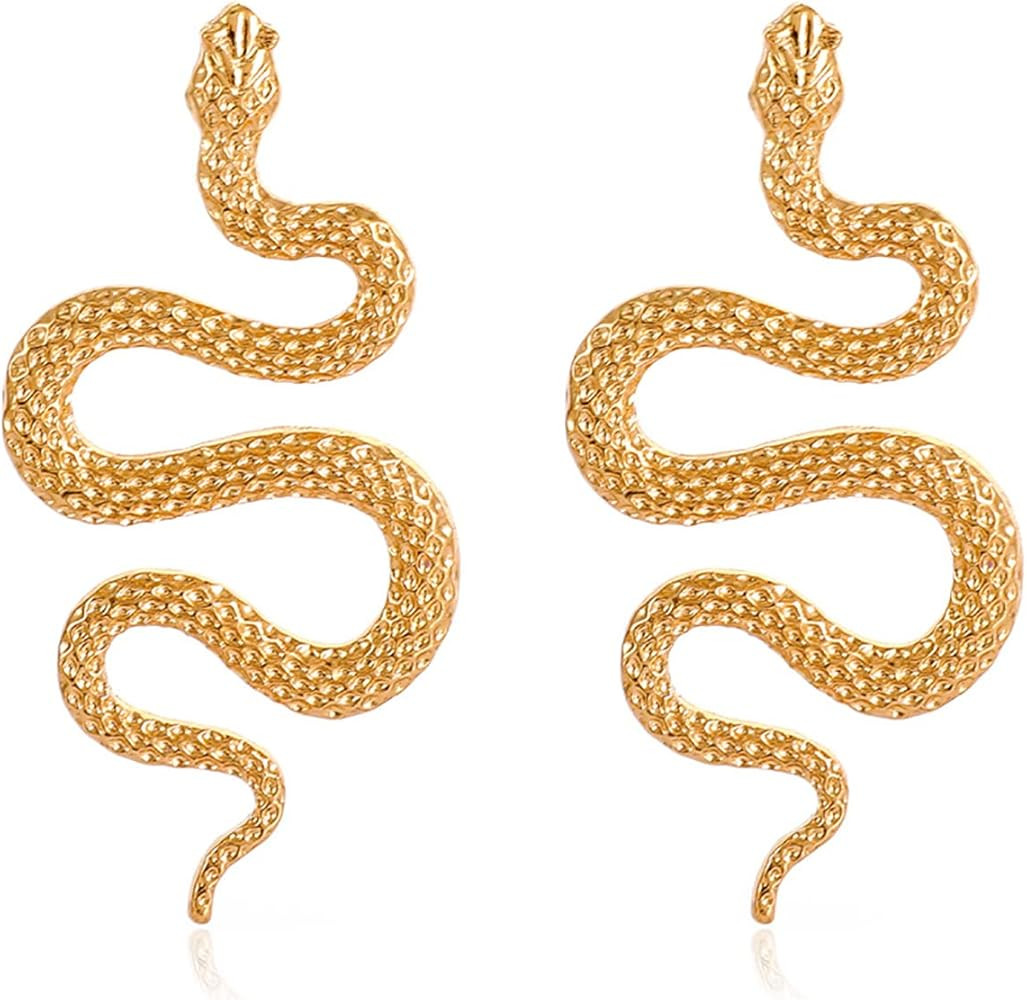 INENIMARTJ Snake Dangle Earrings for Women, Boho Statement Snake Earrings, Punk Gothic Personalit... | Amazon (US)
