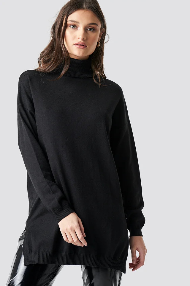 Turtle Neck Long Sweater Schwarz | NA-KD DE, AT, CH