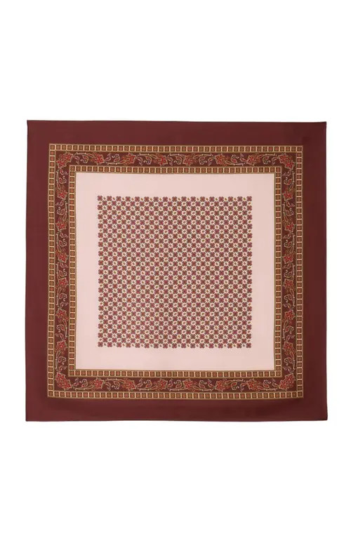 SANDRO Placed print scarf in Nude /Bordeaux at Nordstrom | Nordstrom