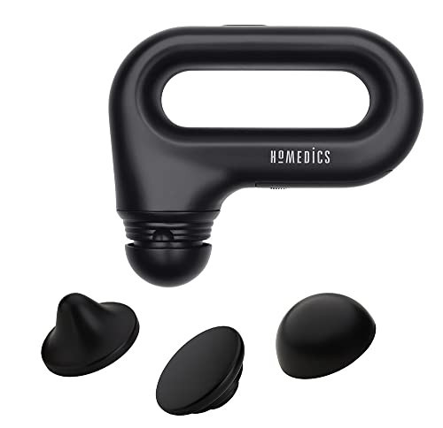 HoMedics Portable Full Body Vibration Massager, Effective Targeted and Full-Body Massage, High & Low Intensity Levels, Ergonomic Easy-Grip Handle 3 Interchangeable Attachments, 2 AA Batteries included | Amazon (US)