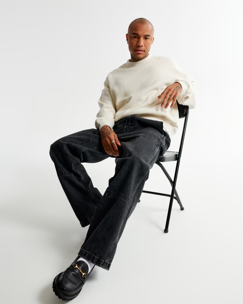 Men's Essential Crew Sweatshirt | Men's Tops | Abercrombie.com | Abercrombie & Fitch (US)