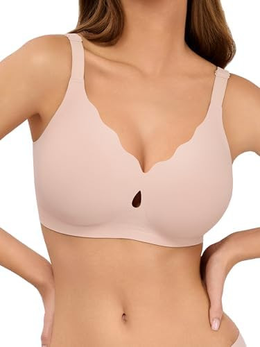 LUCKMEEY Bras for Women No Underwire Wave Push Up Wireless Bra Seamless Bras Full Coverage Bralet... | Amazon (US)