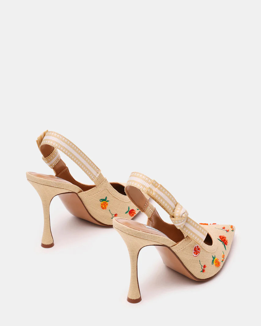BRI Raffia Fruit Multi Slingback Pump Women's Heel | Steve Madden (US)